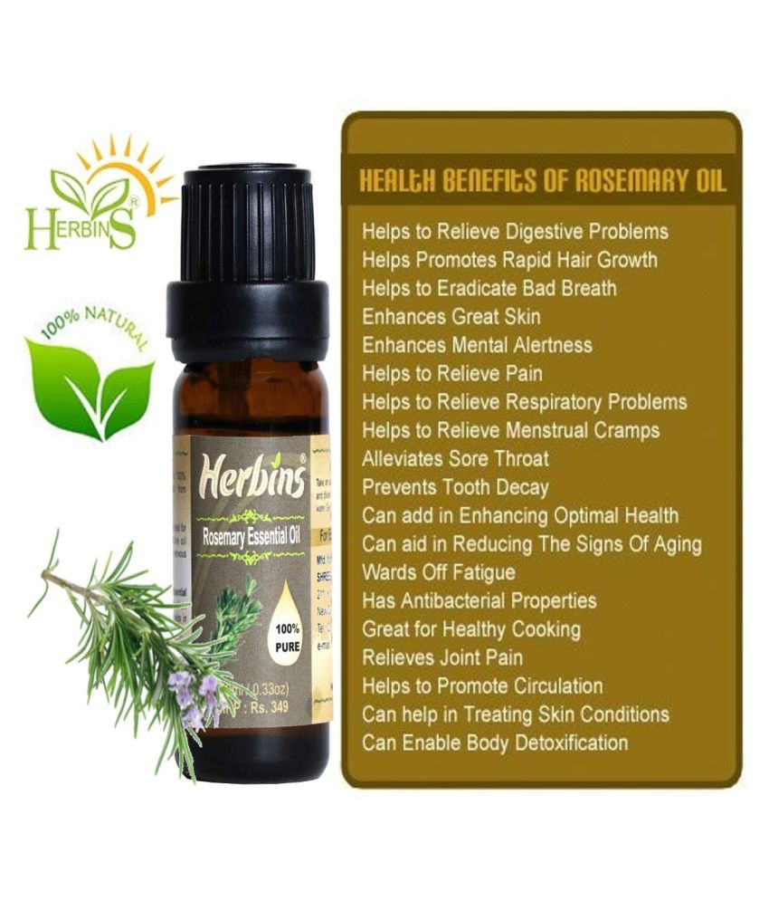 Herbins Rosemary Skin Care Hair Growth Essential Oil 10 mL Buy Herbins