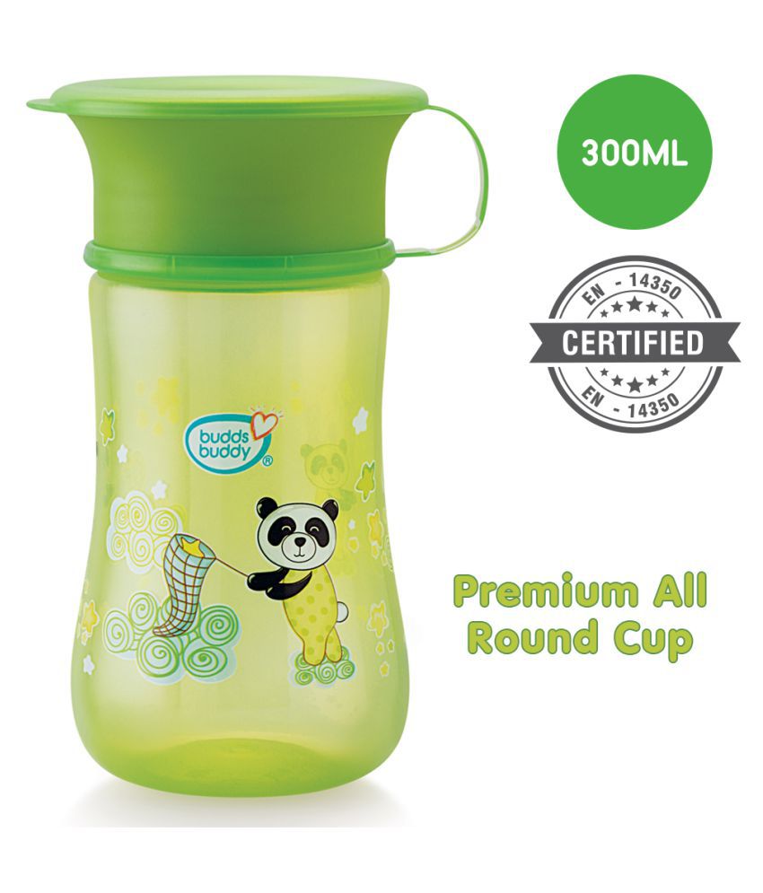 Buddsbuddy Premium all round cup with strong base/baby sipper/baby water bottle BB7115 Green