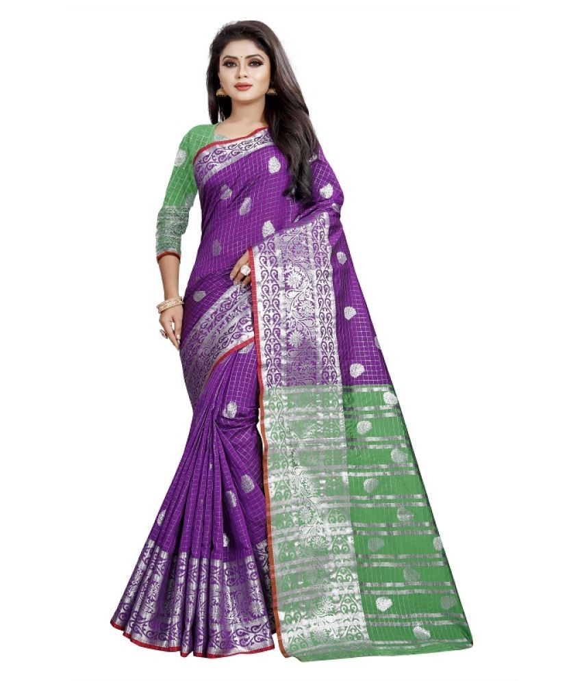 purple cotton sarees