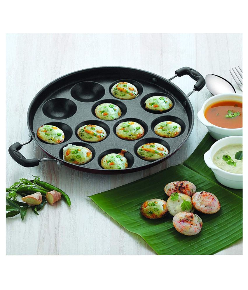 WeCare Appam Maker Ceramic Aluminum Roasting Pan 26 cm mL