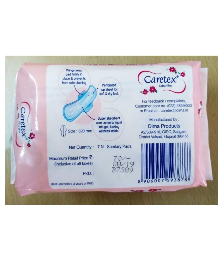 CARETEX XXL 7 Sanitary Pads Pack of 6 Buy CARETEX XXL 7 Sanitary Pads