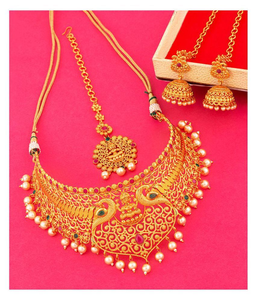 Voylla Brass Golden Choker Traditional 