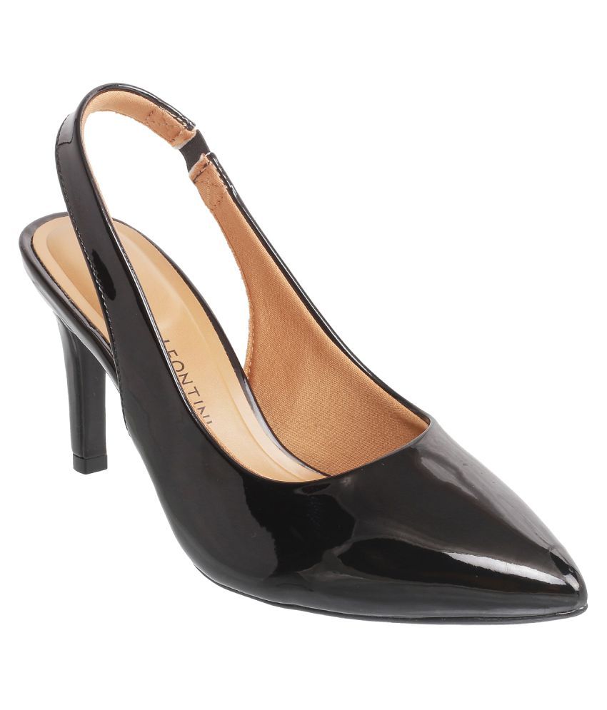 Mochi BLACK Stiletto Heels Price in India- Buy Mochi BLACK Stiletto ...