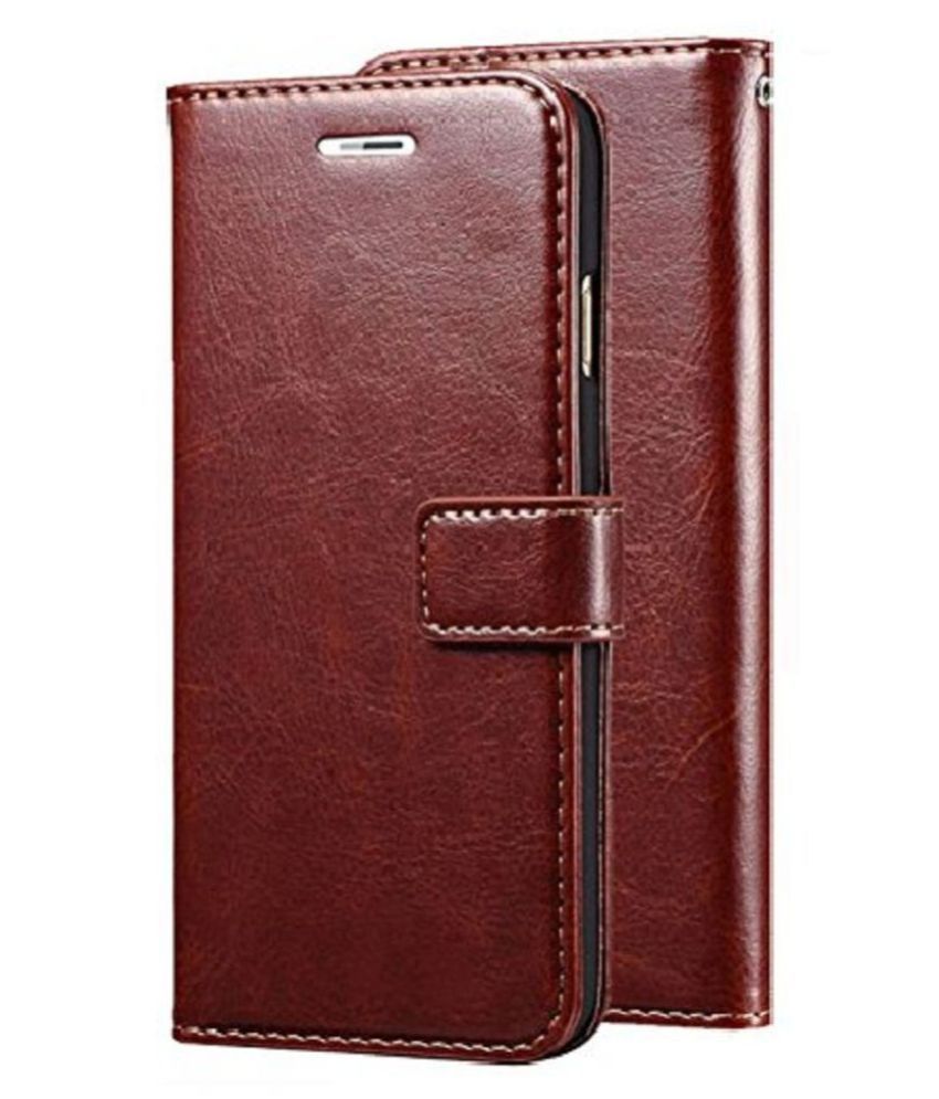     			Vivo Y95 Flip Cover by Doyen Creations - Brown Original Leather Wallet