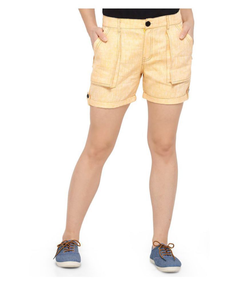     			Smarty Pants Linen Hot Pants - Orange