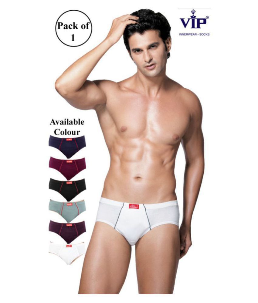     			VIP White Brief Single