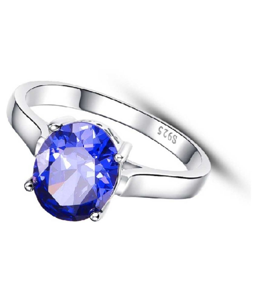 925 blue sapphire ring