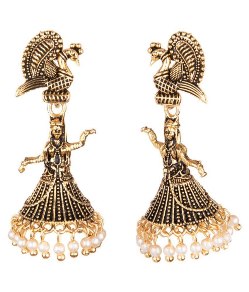 dancing lady antique earrings