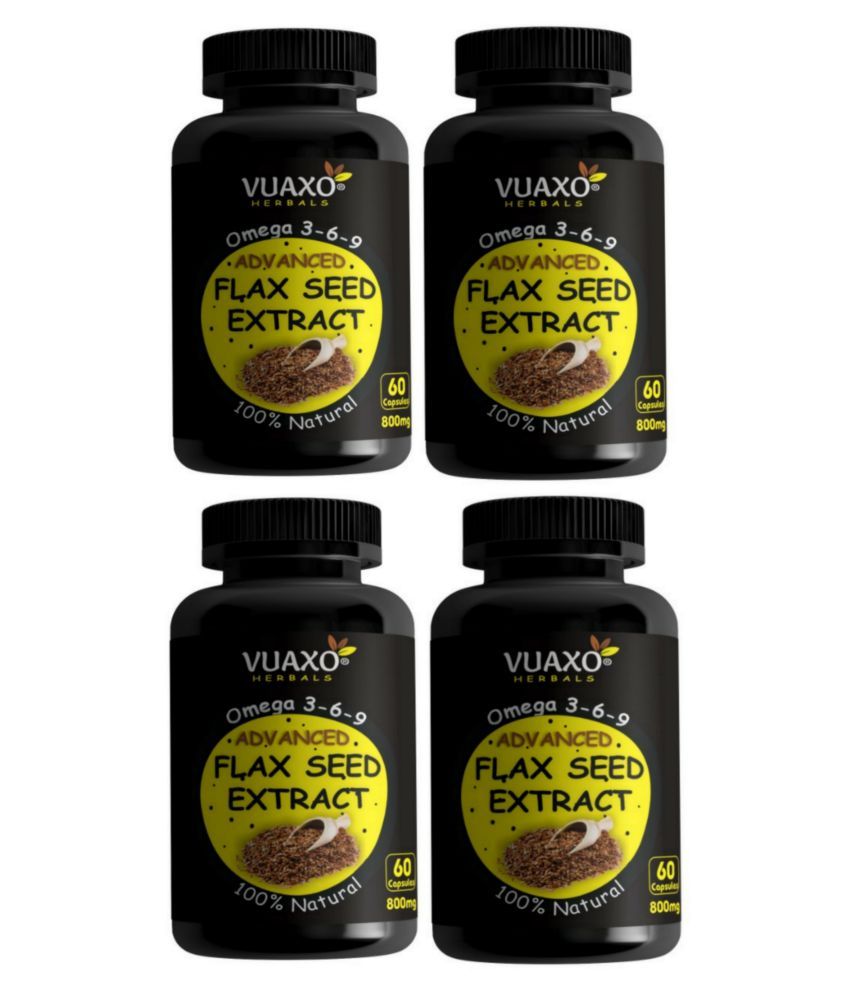 vuaxo Advanced Flaxseed Extract Omega 3 6 9 Fatty Acid Capsule 240 no.s