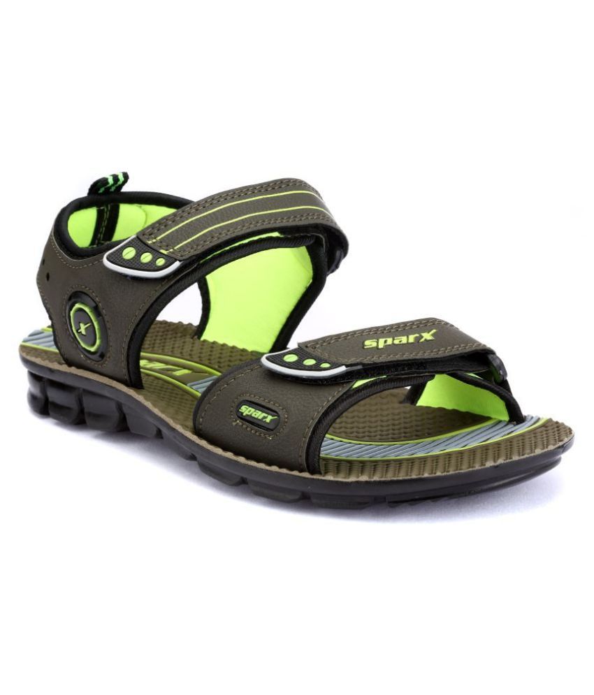 sparx green sandals