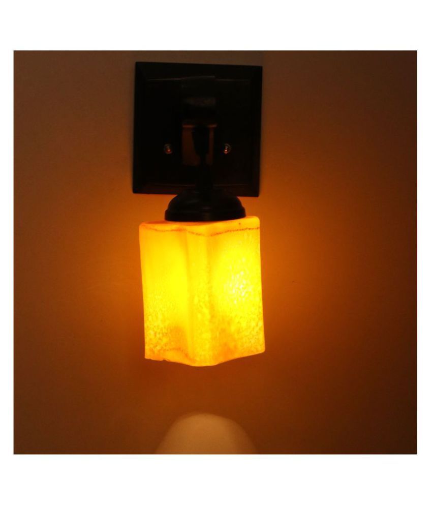 AFAST Decorative Wall Lamp Light Glass Wall Light Yellow Pack of 4