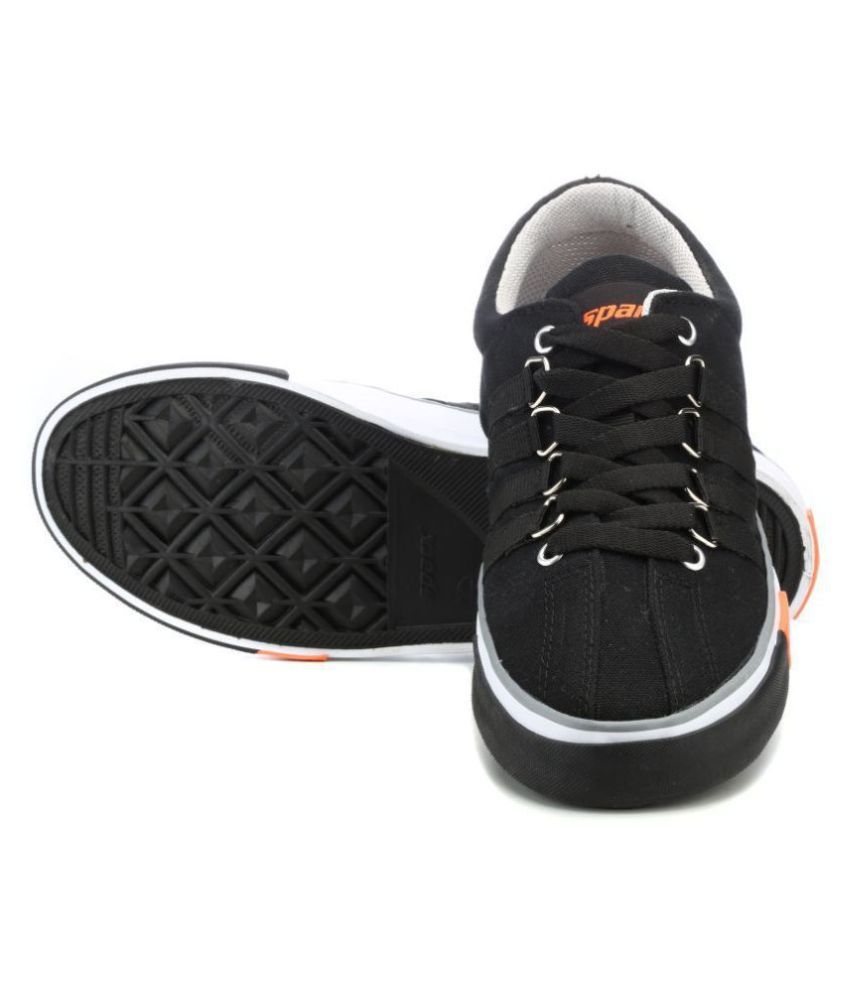 sparx black shoes without laces