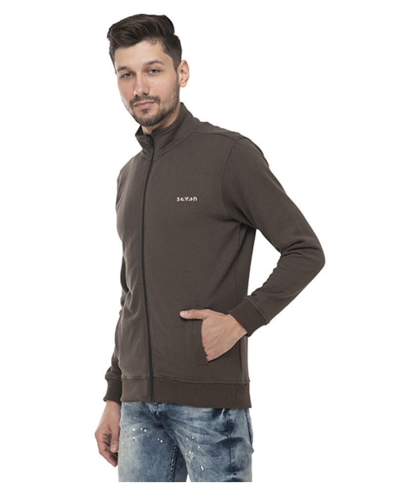 SEVEN by M.S. Dhoni Brown Casual Jacket - Buy SEVEN by M.S. Dhoni Brown ...