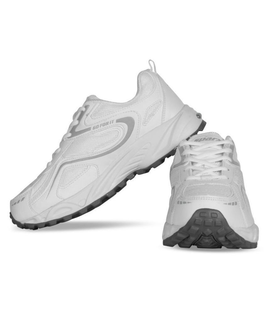 sparx white running shoes