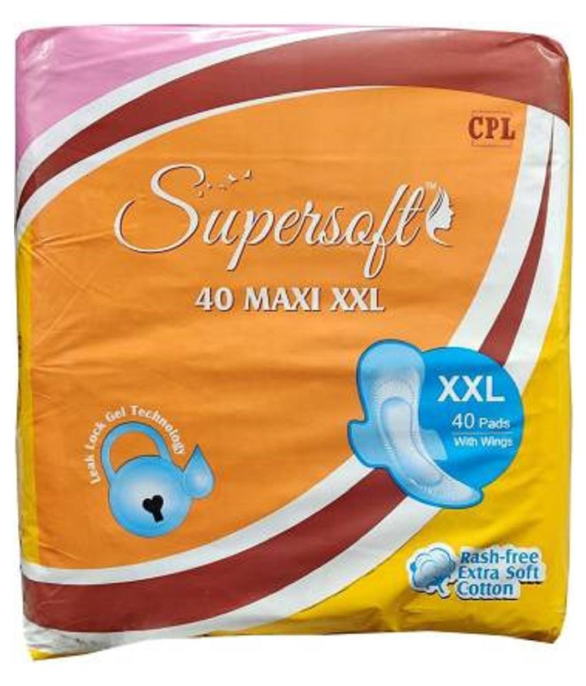 Supersoft sanitary napkin XXL 40 Sanitary Pads Buy Supersoft sanitary
