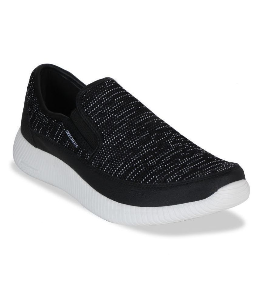 skechers black casual shoes