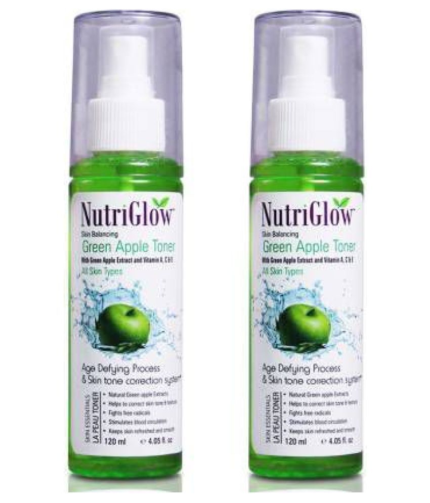 Nutriglow Green Apple Toner Skin Freshener 120 mL Pack of 2