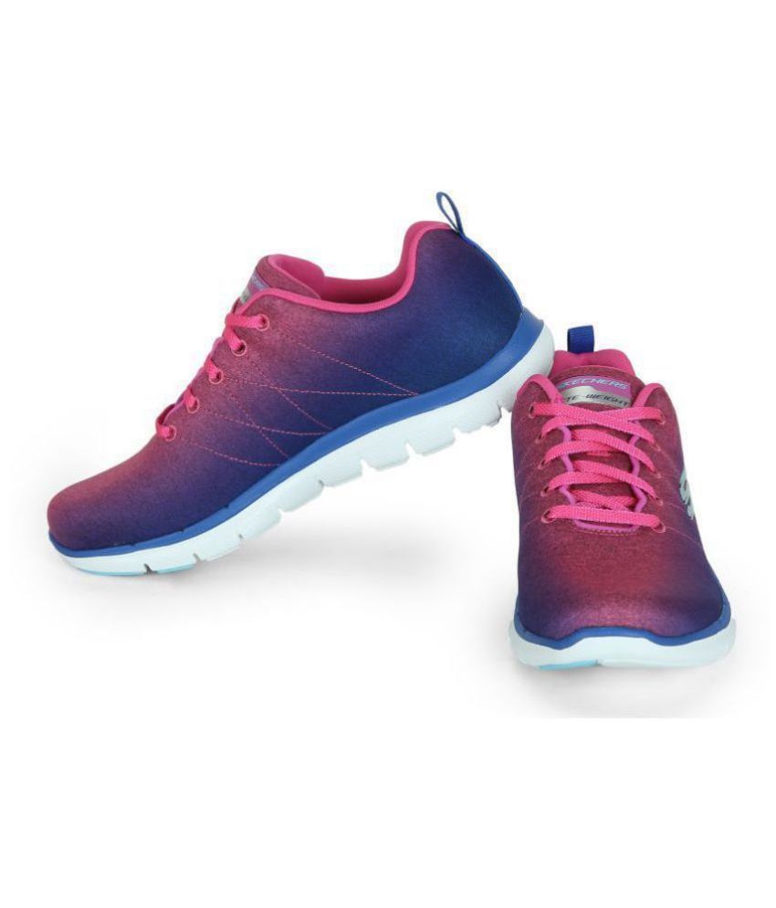 skechers pink running shoes