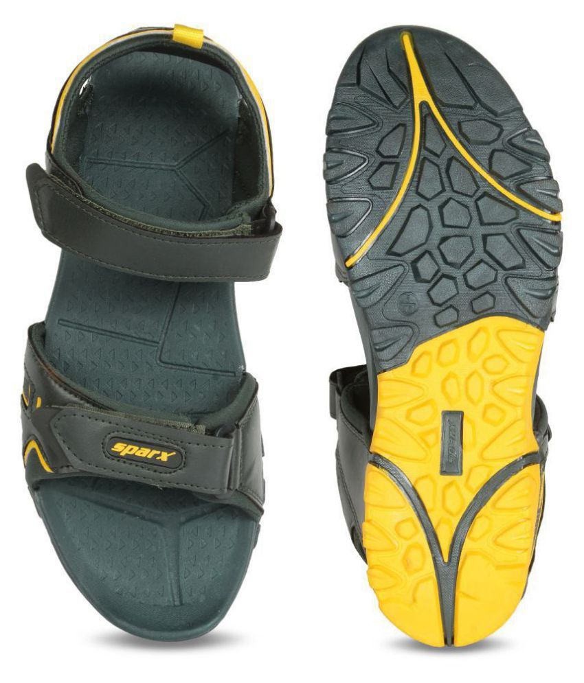Sparx Green Synthetic Floater Sandals - Buy Sparx Green Synthetic Floater Sandals Online at Best 