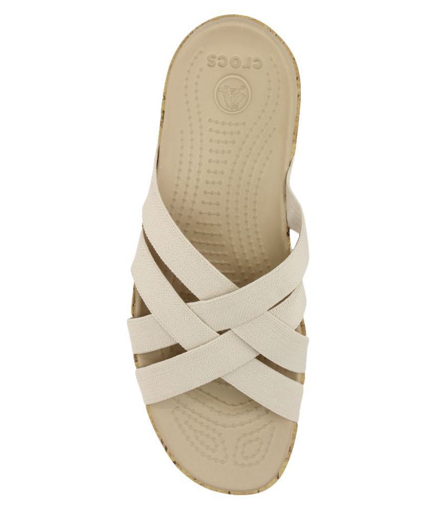 Crocs Beige Slippers Price in India- Buy Crocs Beige Slippers Online at ...