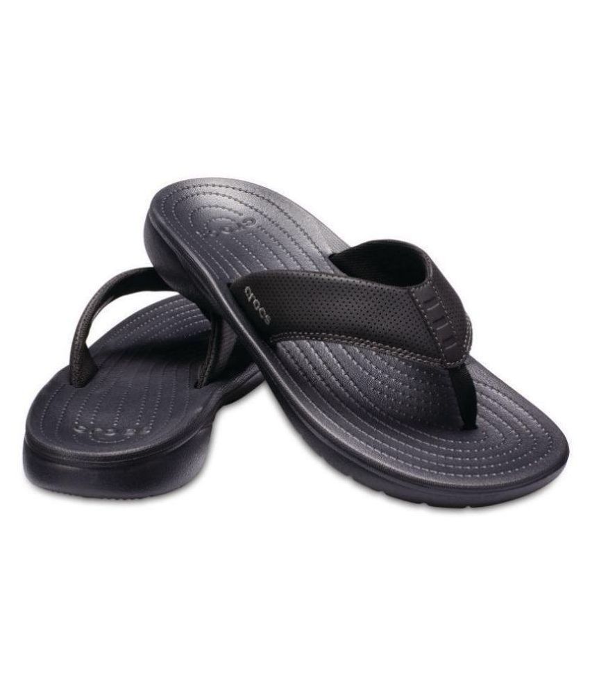 Crocs Black Daily Slippers Price in 