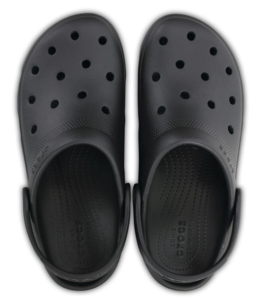 Crocs Black Rubber Floater Sandals - Buy Crocs Black Rubber Floater ...