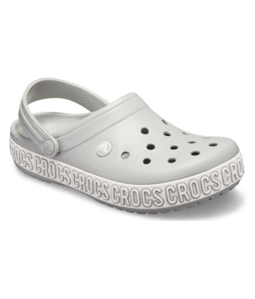 crocs gray croslite floater sandals