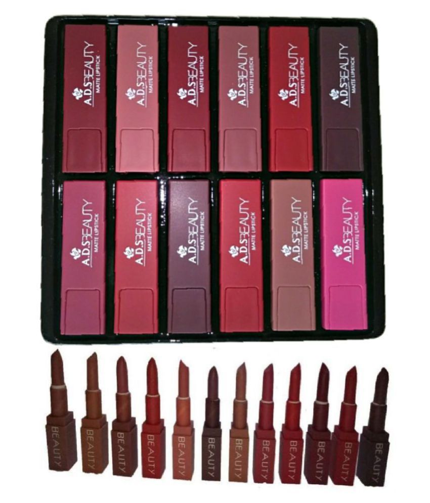 MSP ADS Beauty Lipstick(Set of 12) Lipstick Multi 6 g Buy MSP ADS