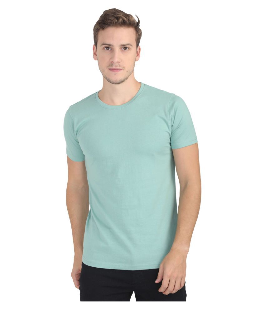 livasa 100 Percent Cotton Green Solids T-Shirt - Buy livasa 100 Percent ...