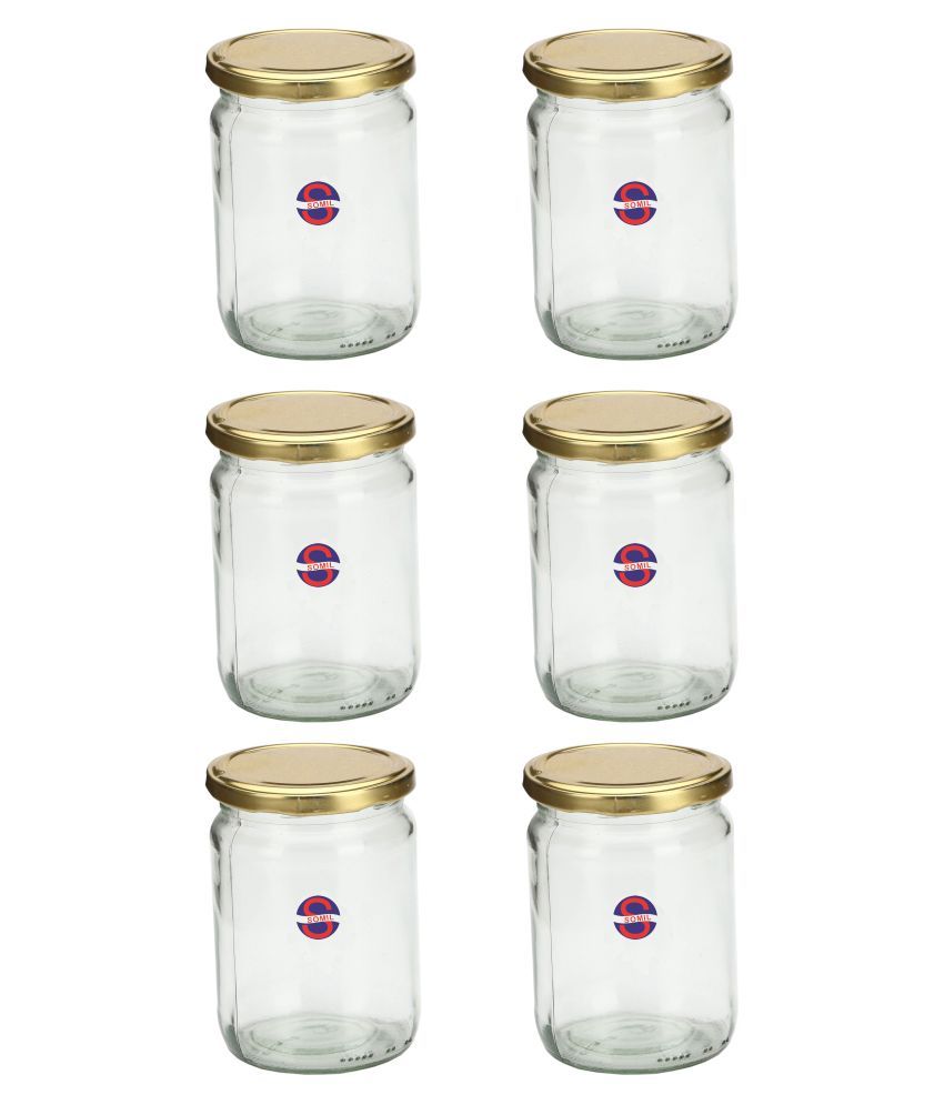     			Afast Glass Container, Transparent, Pack Of 6, 300 ml