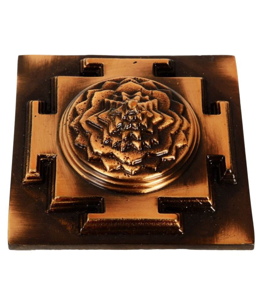     			Kesar Zems Brass Shree Yantra (7 cm x 7 cm x 3 cm, Copper)