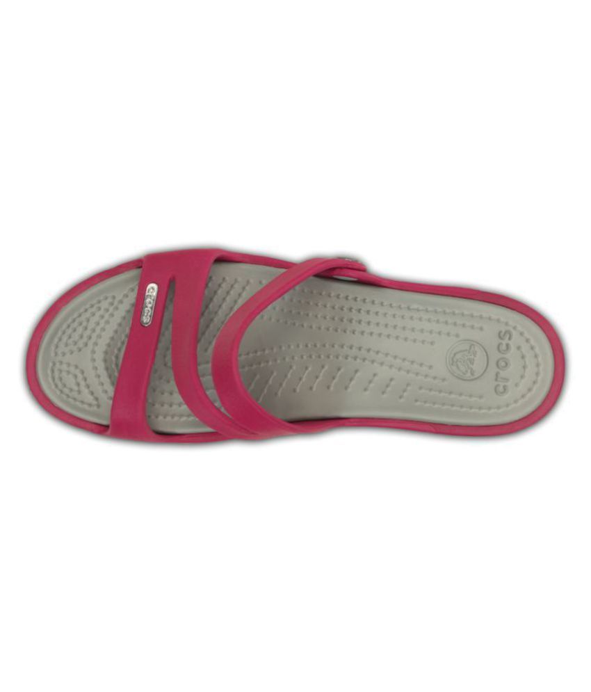 pink crocs high heels