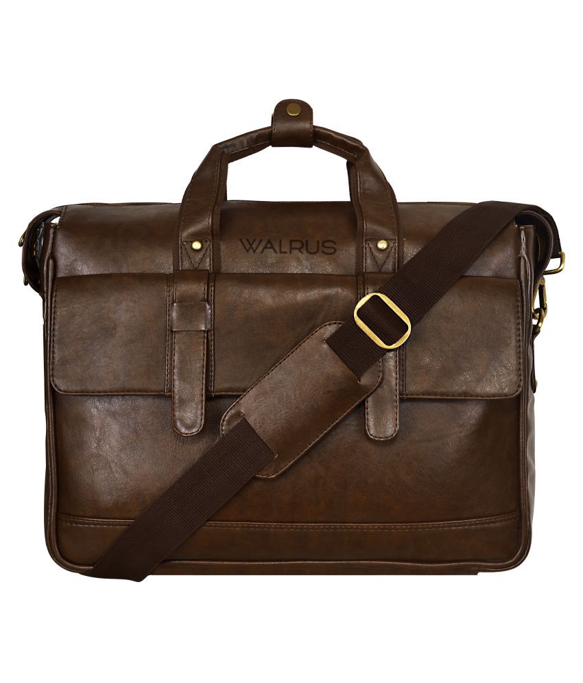 Walrus Brown Synthetic Office Bag