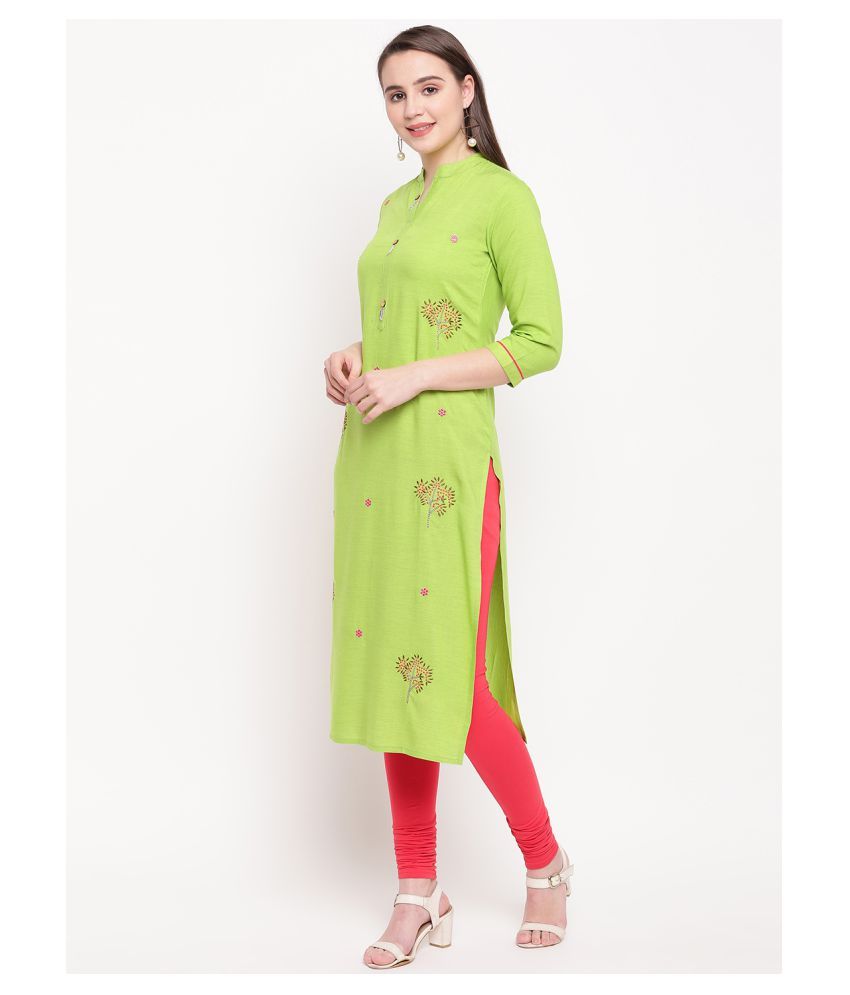 green rayon kurti