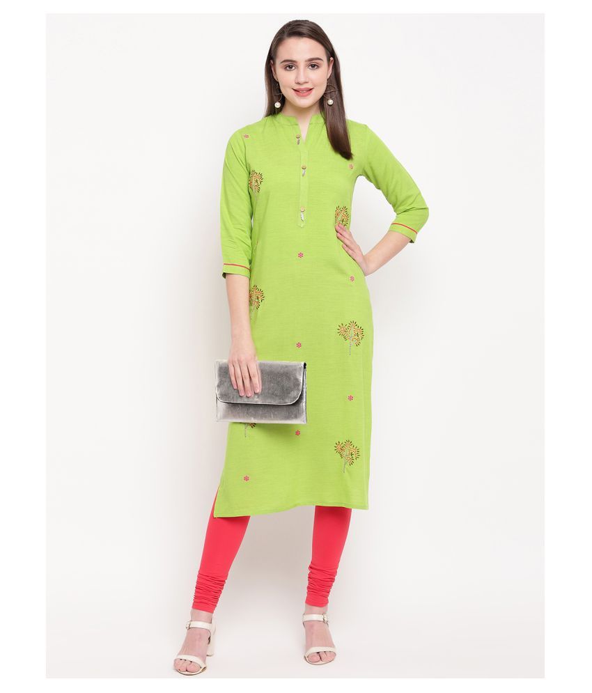 green rayon kurti