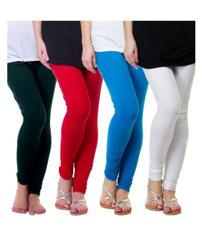     			FnMe Cotton Lycra Pack of 4 Leggings