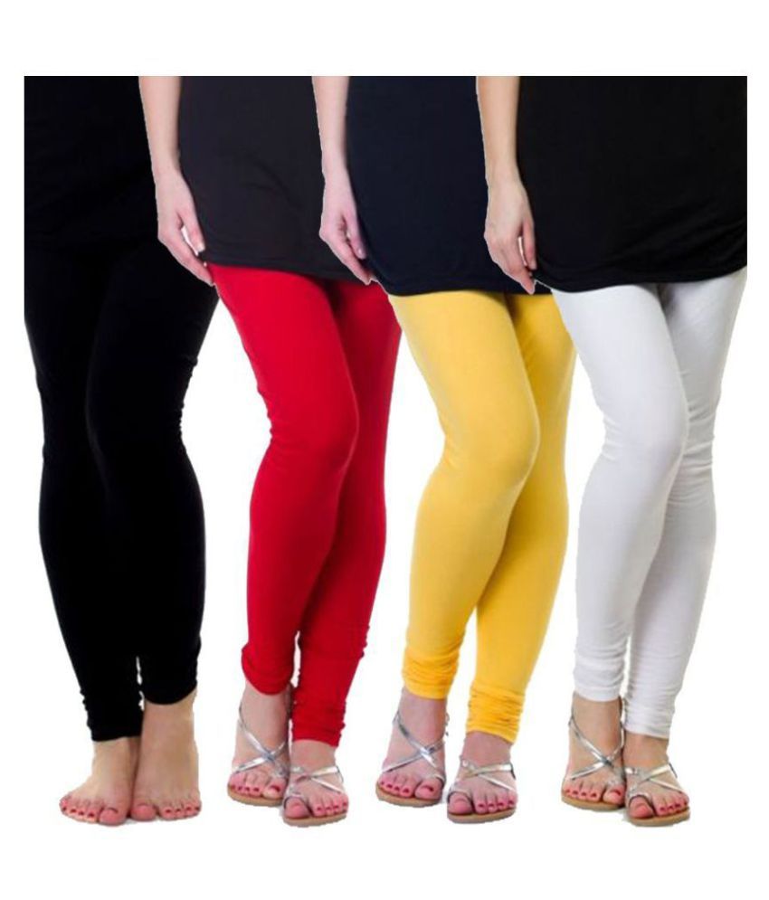     			FnMe Cotton Lycra Pack of 4 Leggings