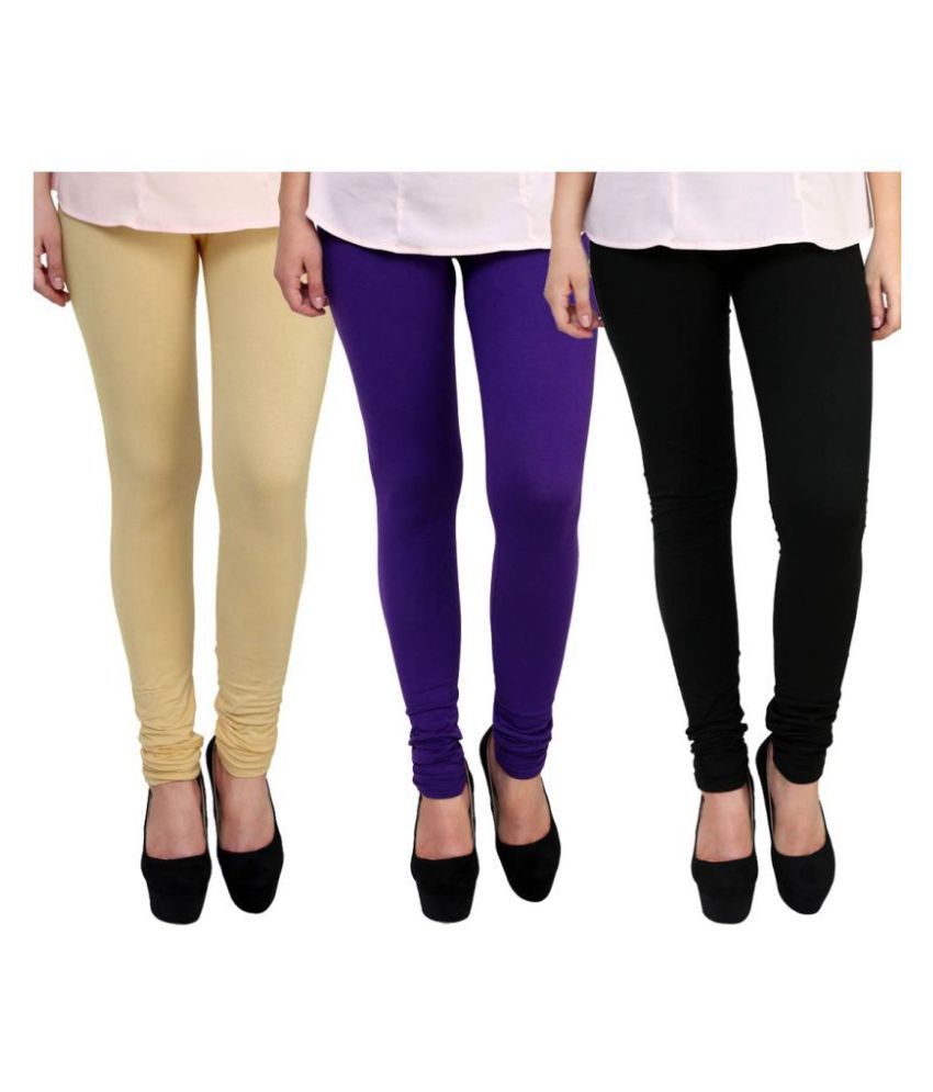     			FnMe Cotton Lycra Pack of 3 Leggings