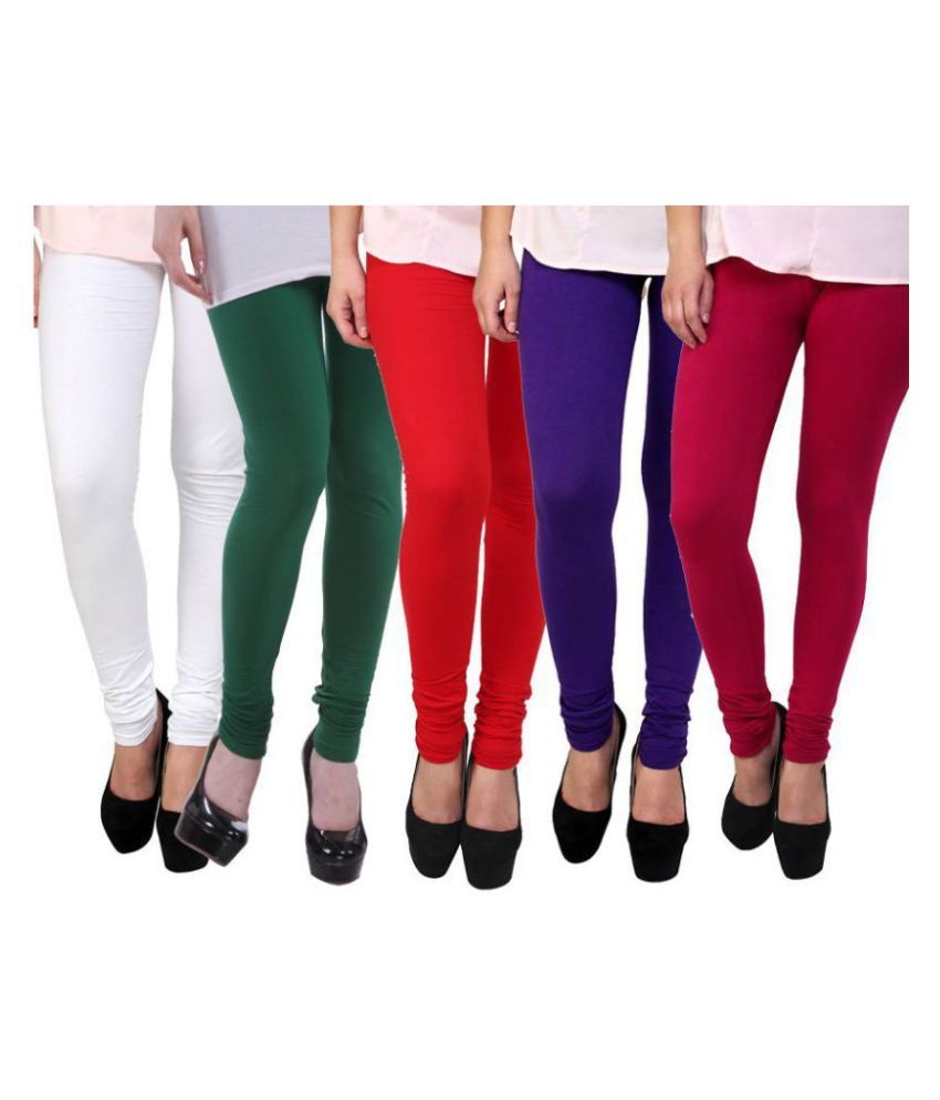     			FnMe Cotton Lycra Pack of 5 Leggings