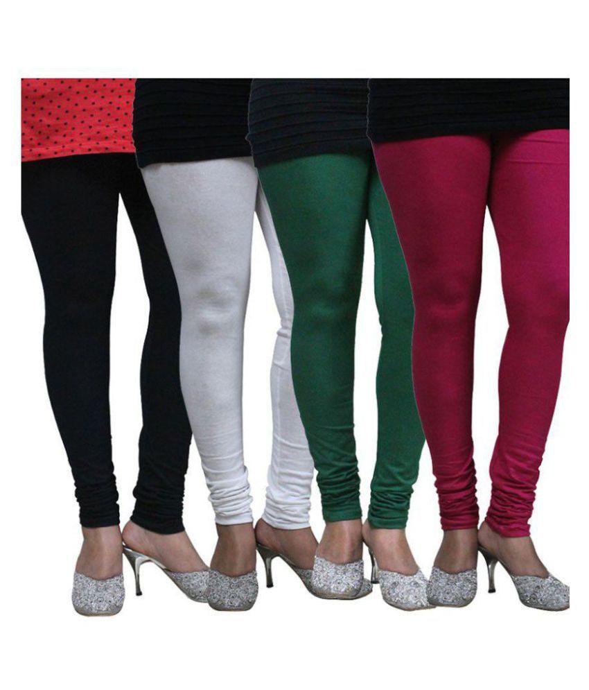     			FnMe Cotton Lycra Pack of 4 Leggings