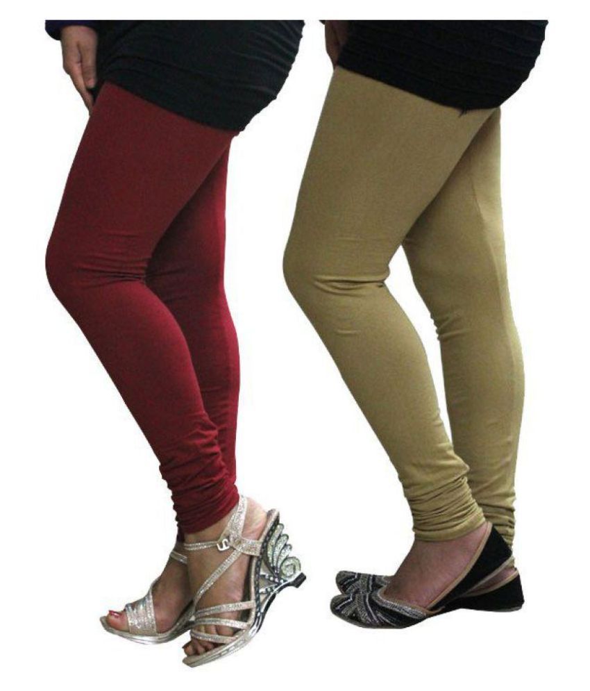     			FnMe Cotton Lycra Pack of 2 Leggings