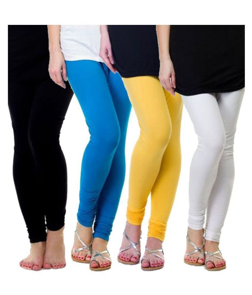     			FnMe Cotton Lycra Pack of 4 Leggings