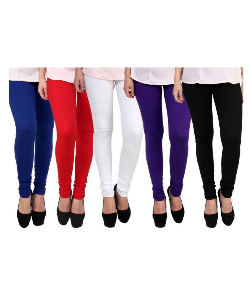     			FnMe Cotton Lycra Pack of 5 Leggings