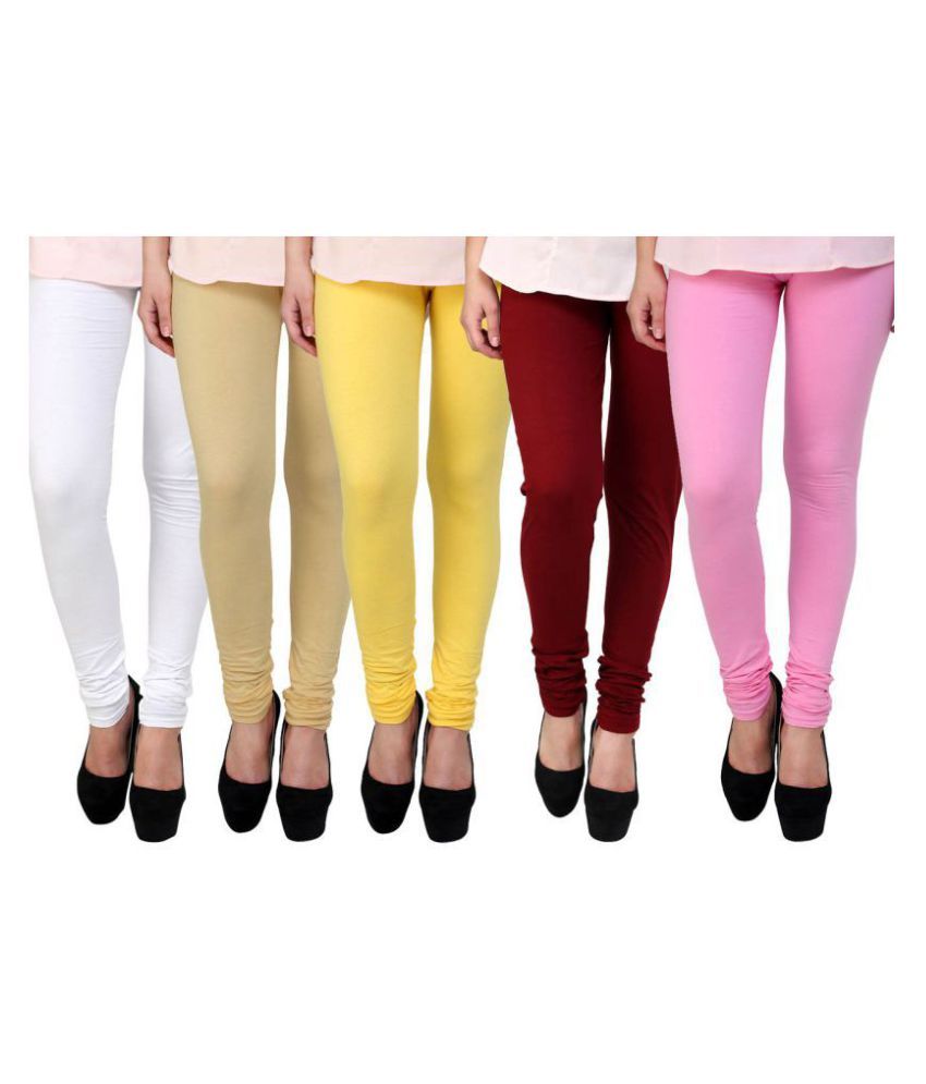     			FnMe Cotton Lycra Pack of 5 Leggings