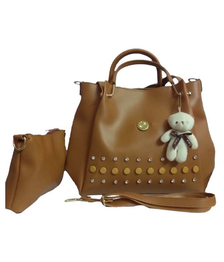 Fairshop Brown P.U. Handbags Accessories - Buy Fairshop Brown P.U. Handbags Accessories Online ...