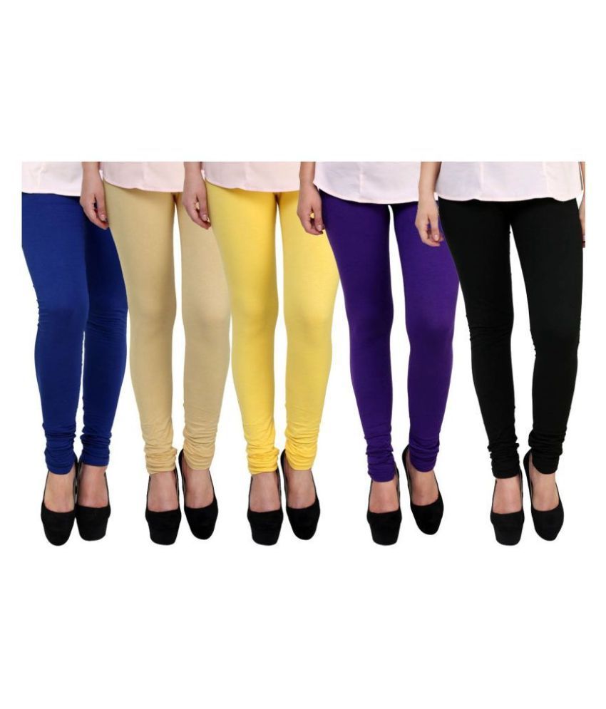     			FnMe Cotton Lycra Pack of 5 Leggings