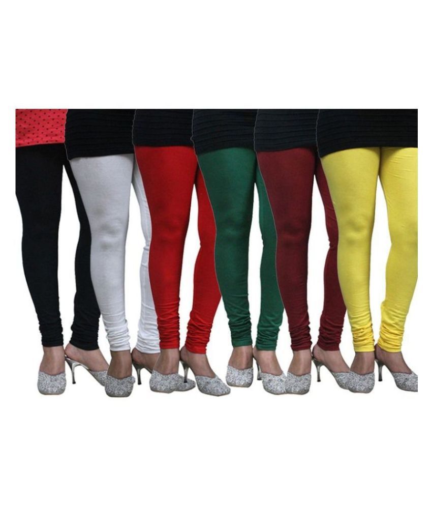     			FnMe Cotton Lycra Pack of 6 Leggings