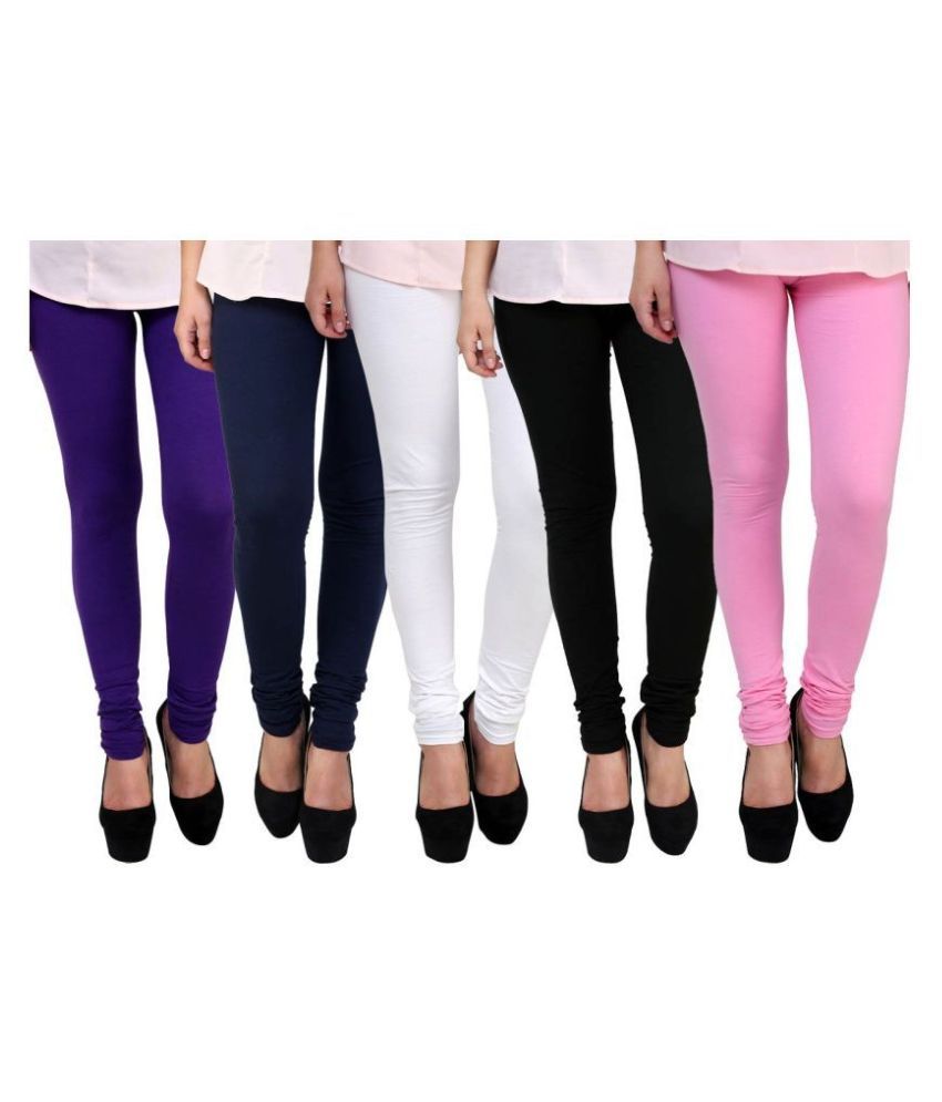     			FnMe Cotton Lycra Pack of 5 Leggings