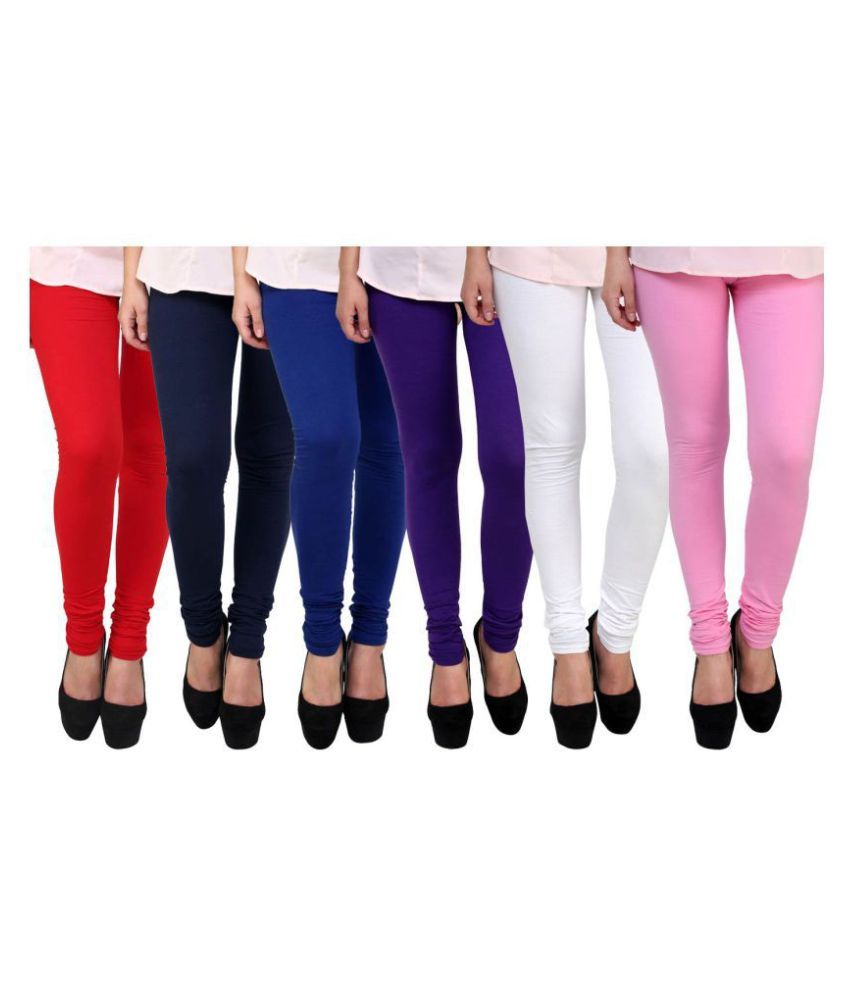     			FnMe Cotton Lycra Pack of 6 Leggings