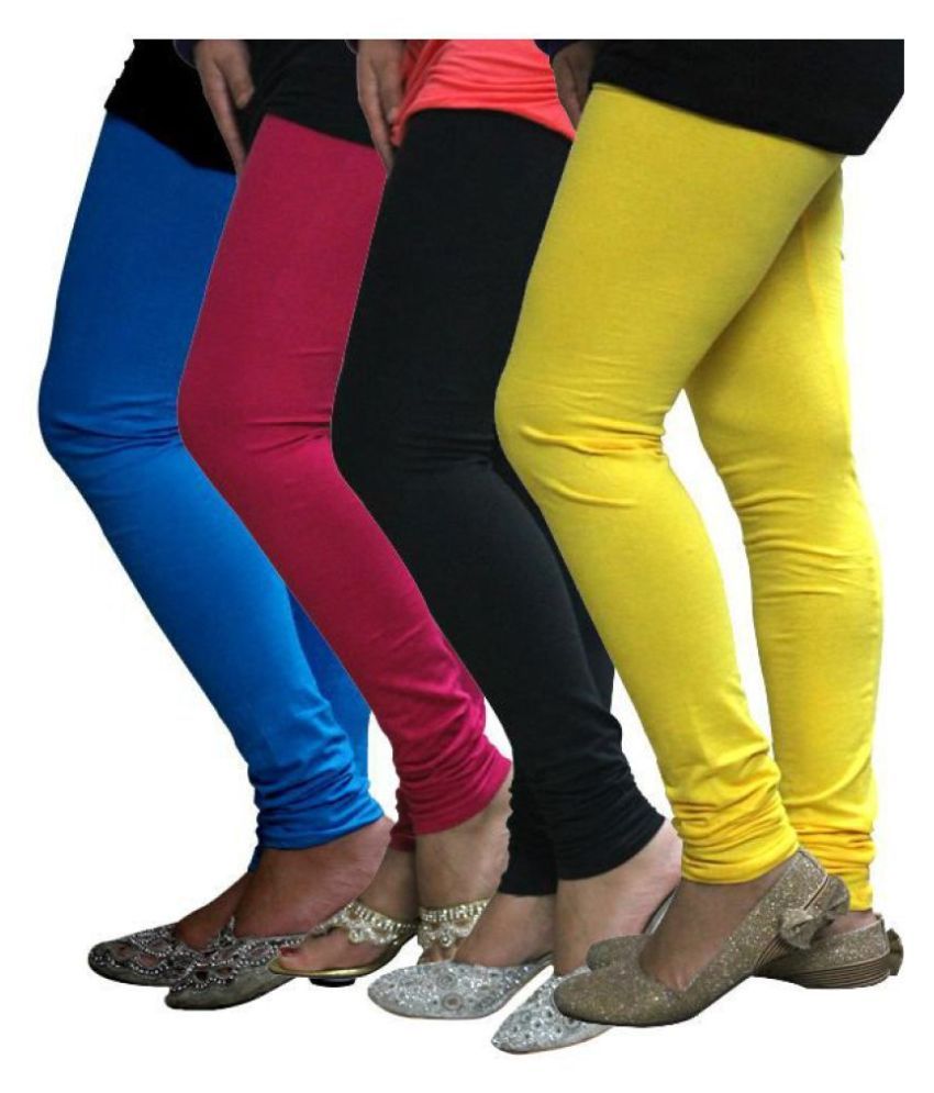     			FnMe Cotton Lycra Pack of 4 Leggings